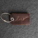His or Hers Stamped Leather Luggage Tag (sold individually)
