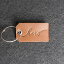 His or Hers Stamped Leather Luggage Tag (sold individually)