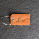 His or Hers Stamped Leather Luggage Tag (sold individually)