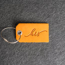 His or Hers Stamped Leather Luggage Tag (sold individually)
