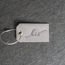 His or Hers Stamped Leather Luggage Tag (sold individually)