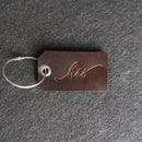 His or Hers Stamped Leather Luggage Tag (sold individually)