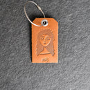 Mr. or Mrs. Design Stamped Leather Luggage Tags