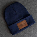 Beanie with Leather Patch Attached - Ox & Pine Stamp