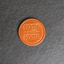Home Sweet Home Leather Coasters - 4" Round - Sold individually or as a Set of 4