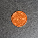 Texas Leather Coasters - 4" Round - Sold individually or as a Set of 4