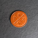 Texas Compass Leather Coasters - 4" Round - Sold individually or as a Set of 4