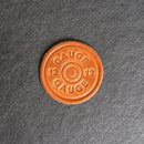 12 Gauge Stamp Design Leather Coasters - 4" Round - Sold individually or as a Set of 4