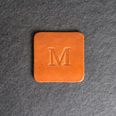 Personalized Leather Coasters -  Individual or Set of 4