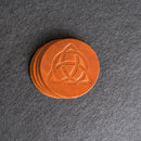 Celtic Knot Symbol Leather Coasters - Individual or Set of 4