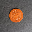 D20 Symbol Leather Coasters - Individual or Set of 4