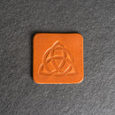 Celtic Knot Symbol Leather Coasters - Individual or Set of 4