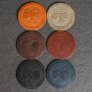 Celtic Tree Symbol Leather Coasters - Individual or Set of 4