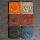 Celtic Tree Symbol Leather Coasters - Individual or Set of 4