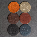 Dragon Symbol Leather Coasters - Individual or Set of 4