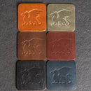 Dragon Symbol Leather Coasters - Individual or Set of 4