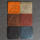 Celtic Knot Symbol Leather Coasters - Individual or Set of 4