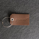 Bride or Groom Stamped Leather Luggage Tag