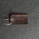 Bride or Groom Stamped Leather Luggage Tag
