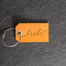 Bride or Groom Stamped Leather Luggage Tag