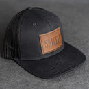 Personalized Leather Patch Trucker Style Hats