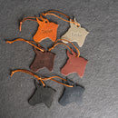 Personalized Leather Christmas Ornament - Ox Shape | Stocking Tags