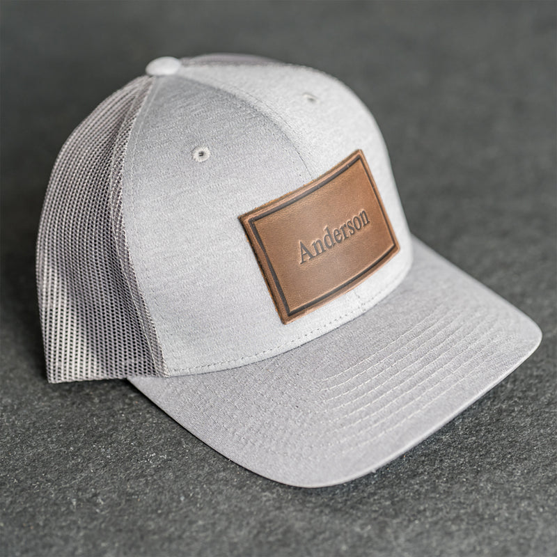 Personalized Leather Patch Performance Style Trucker Hat