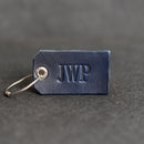 Limited Edition Navy Blue Personalized Leather Luggage Tags