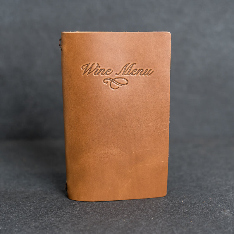 Leather Menu Cover with Elastic Band - Soft Cover