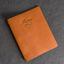 Leather Menu Cover with Elastic Band - Soft Cover