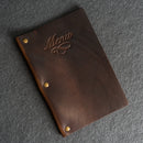 Leather Menu Cover with Chicago Screws - Soft Cover
