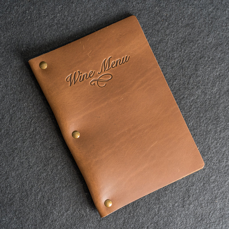 Leather Menu Cover with Chicago Screws - Soft Cover