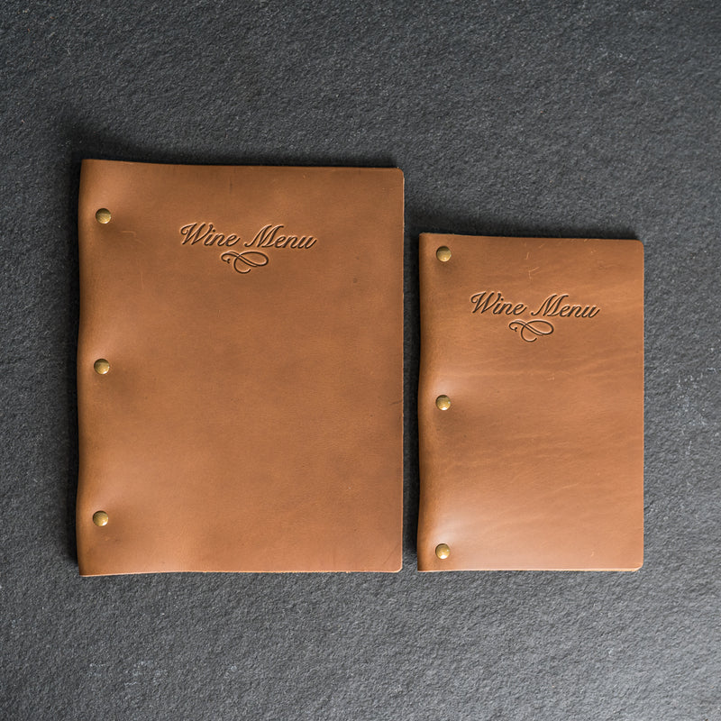 Leather Menu Cover with Chicago Screws - Soft Cover