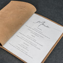 Leather Menu Cover with Chicago Screws - Soft Cover