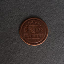 Merry Christmas Leather Coasters - 4" Round or Square - Sold individually or as a Set of 4