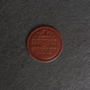 Merry Christmas Leather Coasters - 4" Round or Square - Sold individually or as a Set of 4