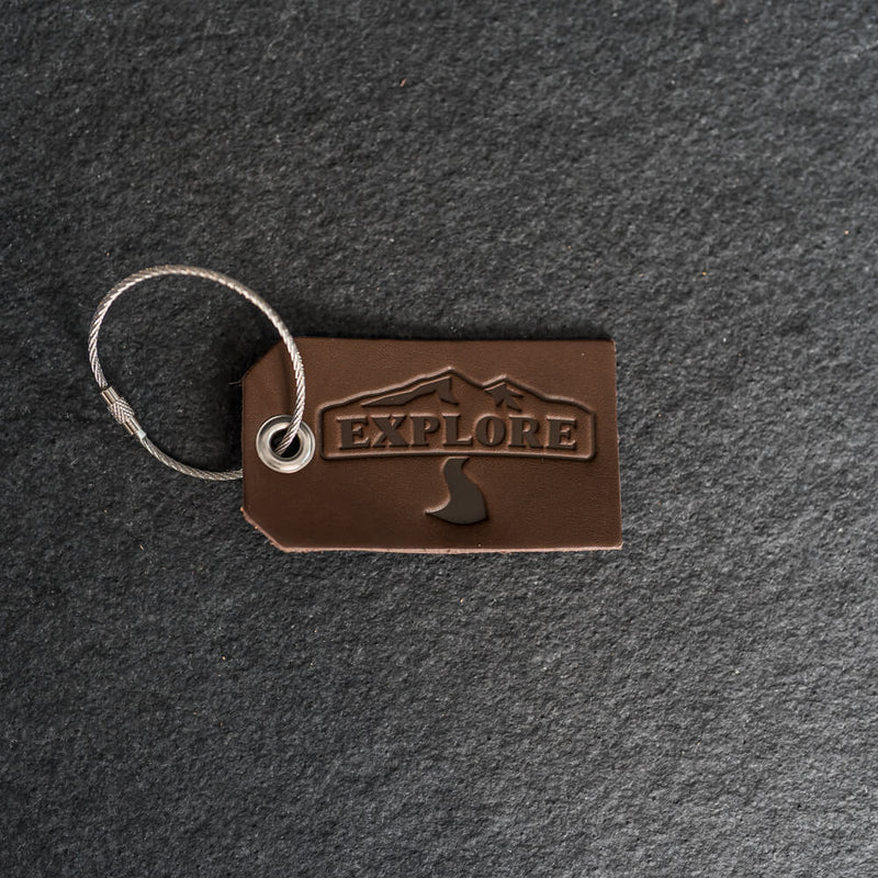 Explore Leather Luggage Tag
