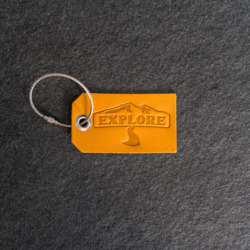 Explore Leather Luggage Tag