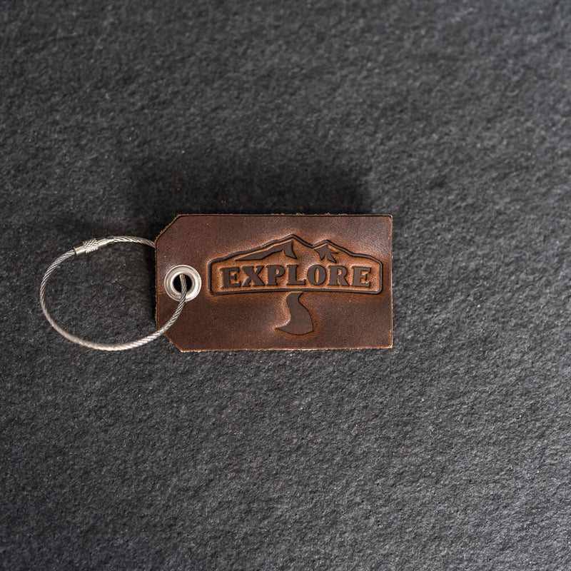 Explore Leather Luggage Tag