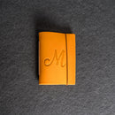 Classic Personalized Leather Pocket Journal with Professional Elastic Closure