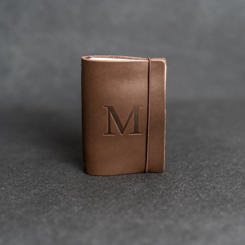 Refillable Personalized Leather Pocket Journal