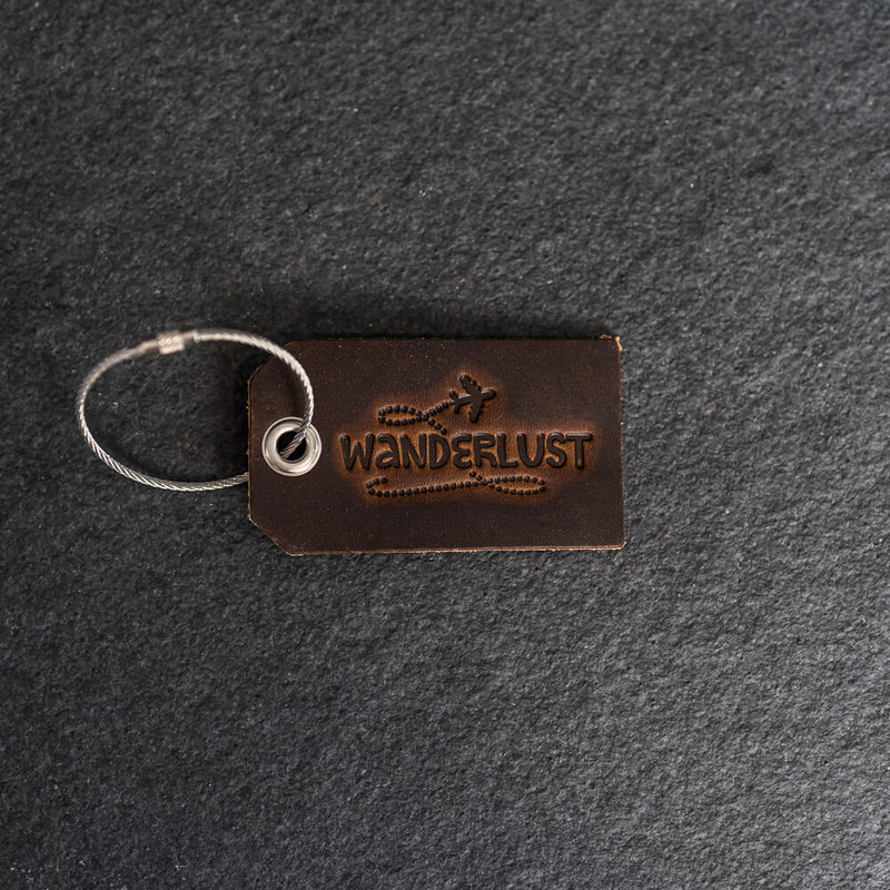 Wanderlust Leather Luggage Tag