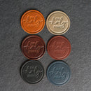 O Holy Night Leather Coasters - 4" Round or Square - Sold individually or as a Set of 4