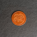 Merry & Bright Leather Coasters - 4" Round or Square - Sold individually or as a Set of 4