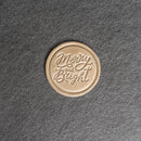 Merry & Bright Leather Coasters - 4" Round or Square - Sold individually or as a Set of 4