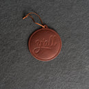 Y'all Circle Shape Leather Christmas Ornament | Stocking Tags