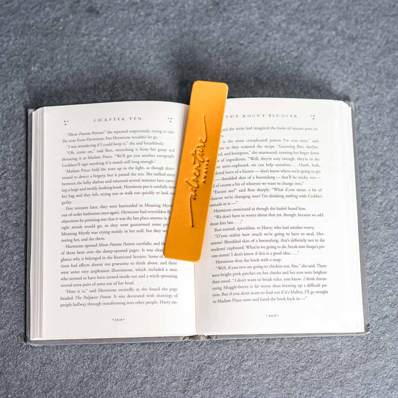 Adventure Awaits - Leather Bookmark
