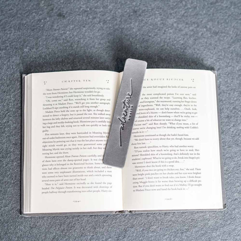 Adventure Awaits - Leather Bookmark