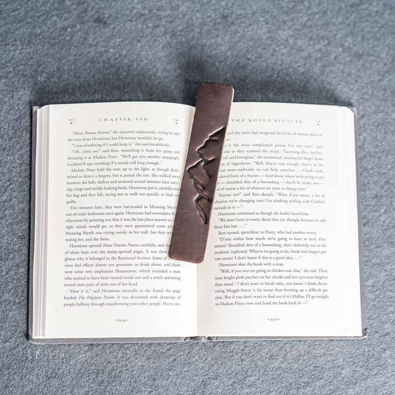 Mountain Range - Leather Bookmark