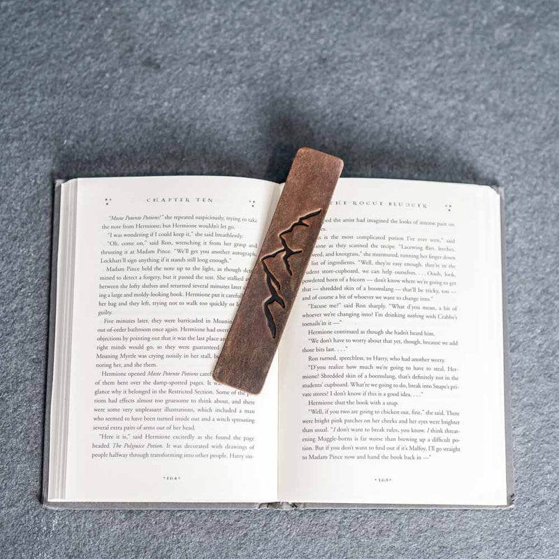 Mountain Range - Leather Bookmark